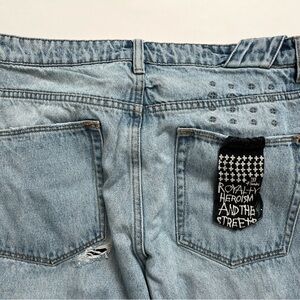 Ksubi Light Blue Relaxed Jeans with Unique Patch